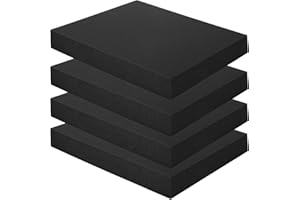 Cityjoy 4 Stück Polyurethan-Schaumstoffplatten, 40,6 x 30,5 x 2 cm, zuschneidbare Schaumstoffeinsätze für Koffer, Verpackung, Schaumstoff-Pads für Werkzeugkasten, Kamera-Aufbewahrung und Handwerk
