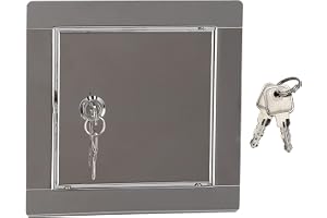 KOTARBAU® Revisionsnyckel storlek 15 x 15 cm med nyckel rostfritt stål silver för revisionsaxlar
