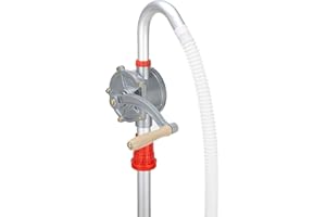 IUSOT Bomba de sifón de transferencia de líquido/combustible, bomba de mano de combustible, bomba autocebante multiusos, sifón grande para cortacésped y bombeo manual de gasolina, agua y más