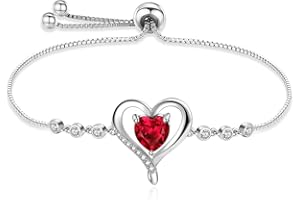 Cosie Lily Bransoletka damska Srebro 925 Bransoletka z sercem Regulowana Biżuteria damska Prezenty świąteczne Prezent na Dzień Matki Rocznica Bransoletka damska Prezent na Dzień Matki