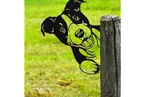 HHBDY 160 x 250mmDecoración de Jardín de Hierro Oxidado Negro Estaca de Arbol Decorativa de Metal Metalóxido Para Perrosdecoración de Hierro Oxidado Adecuado Para Jardines, Decoración de Patio (Perros)