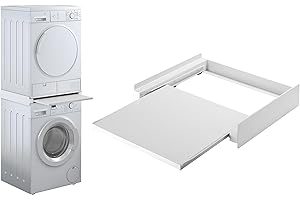 ‎RICOO RICOO Zwischenbaurahmen Verbindungsrahmen Trockner auf Waschmaschine Übereinander Stellen Stapeln Universal Verbindung WM6053 Aufsatz Zwischenbausatz Schrank Verbinder Stapel-Bausatz