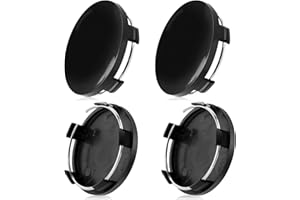 GUOSIYAO Nabendeckel Radnabenkappen Außendurchmesser 60mm Schwarz Nabenkappen Universal Radnabenabdeckung ABS Felgendeckel Für Radnaben Auto Zubehör Radnaben 4Stk