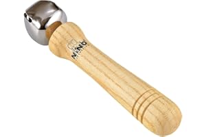 Nino Percussion Bell Stick Instrument - Musikinstrument für Kinder ab 3 Jahren - Mit 1 Glocke - Holz, Natur (NINO960)