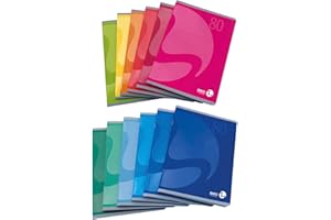 BM 0110597 BeMore Color 80 zeszyt A5, liniatura 4 mm, w kratkę 4 mm, papier 80 g/m², wielokolorowy, opakowanie 12 sztuk