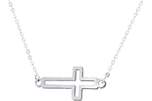 Only faith Collar Cruz para Mujer Acero Inoxidable colgante con Cruces collar 45 cm con Sobre o caja de regalo