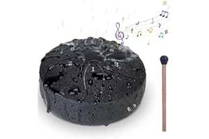DLUCCA Regentrommel für Garten,Chakra-Trommel,3 Zoll 6 Tone Steel Tongue Drum,Rain Drum Outdoor,wasserdichte Trommel-Regenglocke,Chakra Drum Regen Steel Tongue Drum(Black)