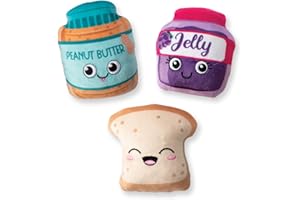 Fringe Studio 289599 pluszowa zabawka dla psów, 3-częściowy zestaw dla małych psów