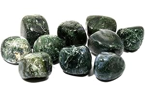 CrystalAge Moosachat Trommelsteine (20-25mm)