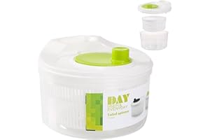 KXXK Salatschleuder Manuelle | Salatschleuder Mit Deckel | Küchenhelfer Salattrockner Obstwaschmaschine, Pasta Und Pommes Schleuder Dörrgerät, Abnehmbarer Salattrockner