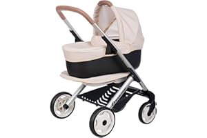 Smoby - Maxi-COSI - Poussette et Landau Beige - pour Poupons Jusqu'à 42 cms - A Partir de 3 Ans - Fabrication Espagnole
