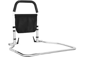 Hlieeosfcn Bettgitter für Erwachsene, Faltbare Bett Aufstehhilfe für Senioren, Bett Rausfallschutz mit Aufbewahrungstasche, Bettschutzgitter für Ältere Krankenhaus Heimpflege, Lager 300 kg