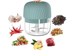 EMEBAY Mini Robot culinaire, Mini Hachoir à Ail Électrique, Presse-ail Électrique Machine à Ail Électrique Pour Ail Chili Légumes Gingembre Noix Poivre Viande Rechargeable USB 2000mAh