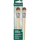 ECOTOOLS Classic Foundation Fluid Makeup Brush | Liquid foundation brush applies liquid foundation, cream and stick for even