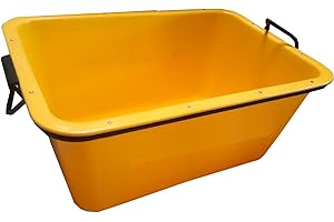 UvV FMK Fertigmörtelkübel Mörtelwanne 200 Liter kranbar TüV geprüft (Gelb)
