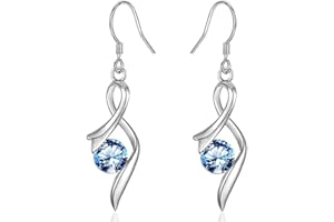 JEWTOP Ohrringe Silber 925 Gold Hängend 5A Zirkonia Silber Ohrhänger Vergoldet Hängende Ohrringe für Damen Geschenke Frauen Schmuck