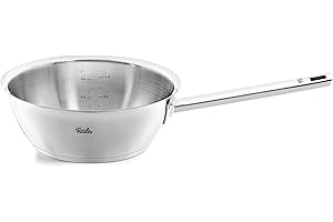 Fissler Original,Profi Collection Saltiere in acciaio inox 1.9 L, 20 cm, con bordo di versamento e scala di misurazione interna, per cottura a induzione
