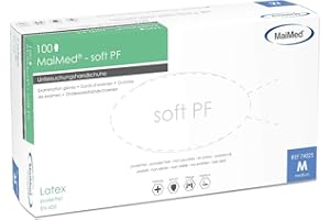 Maimed Guanti monouso Soft PF Latex XS, bianco