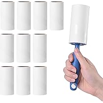 Rullo Per Pelucchi Extra-large Con Manico Lungo 114 Cm: Rimuovi Peli Di Cane E Gatto Da Tappeti E Divani Senza Sforzo! Include 1 Rullo E 4 Ricariche.