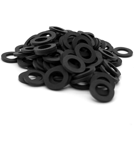 YIXISI 240 Stücke M2 M2.5 M3 Silikon Flache Unterlegscheiben Sortiment Kit, Dichtungs Silikon Unterlegscheiben, für Schrauben/Wasserhähne/Gartenschlauch, Schwarz