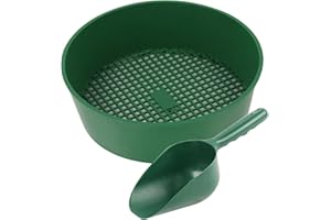 PINEESEATILE Setacciatore di Terreno per Giardinaggio 2 Pezzi/Set di setaccio del Terreno Rotondo Compost in plastica setacciata setaccia Il Terreno del Terreno classificatore fine setaccio del Suolo per Sporco