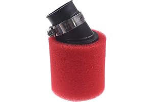 OQUGRHR Rött luftfilter 32 mm böjd skumrengörare för 50 cc