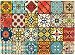 Produktbild matches21 Fußmatte Fußabstreifer Marokko Retro Mosaik Essence 50x70x0,5 cm Rutschfest maschinenwaschbar