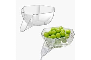 PARAFANO Cesta de Drenaje, Colador Sobre Multifuncional 2 Piezas, Cesta de Escurrir Para Fregadero de Cocina Para Escurrir Pasta Fideos Verduras