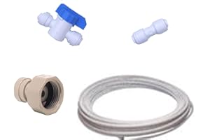 Water Filter Man Ltd - Kit de conexión de nevera americano para todas las marcas de frigoríficos americanos (conectores y manguera)