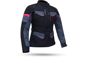 DEGEND TRAVEL LADY | Chaqueta Moto Mujer de Invierno - Chaqueta Impermeable con Protección para Moto Trail Extraíble - Forro de Invierno Prime Soft Removible - Ropa de Moto