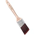 ROLLINGDOG 2" Angle Paint Brush Wooden Handle Stainless Steel Shell for Sharp Edge Lines Painting with Paints on Walls, Ceilings, Wood and Metal