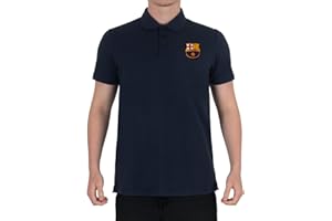 FC Barcelona - Polo Oficial para Hombre - con el Escudo del Club - Azul Marino
