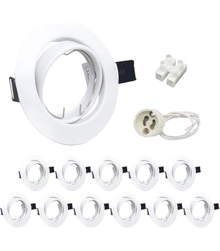 Portafaretto Quadrato Planetitaly - Con Brillantini, Foro 65mm, Per Faretti GU10/MR16 - Foto 9