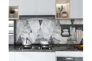 Buer Homie Carta da parati Moderna Adesiva, Marmo, 60 cm x 5 m, per decorazione da parete, mobili, cucina, bagno