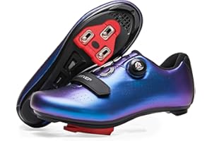 ARTVEP Mujer Zapatillas de Ciclismo para Hombre Zapatillas de Bicicleta de Carretera compatibles con Look SPD SPD-SL Delta Cleats Zapatillas de Bicicleta para Interiores Exteriores