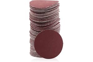 SPEEDWOX 100pc 2 inch Sanding Discs Hook and Loop Sandpaper 240 Grit Sander Disc Sanding for Sanders Drill Grinder Rotary Tools Attachment Woodworking Wood Auto, No Hole