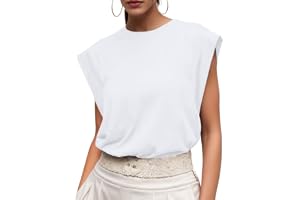 GRECERELLE Womens Cotton T Shirts Cap Sleeves Loose Fit Basic Ladies Tops for Casual Comfort Soft Crew Neck Summer Tees