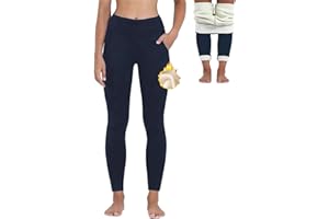 Merlvida legginsy damskie z podszewką z polaru spodnie ocieplane z grubego kaszmiru elastyczność legginsy do jogi wysokim stanem damskie zimowe rajstopy sportowe krój slim fit zagęścić plus aksamit