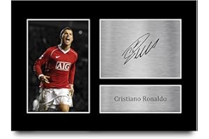 HWC Trading A4 Cristiano Ronaldo Prezenty Drukowane Podpisane Zdjęcie Z Autografem Dla Fanów Piłki Nożnej I Kibiców - A4