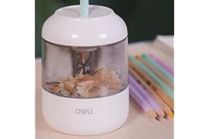 SOKIWI Elektrischer Anspitzer mit Behälter,arbeitssparendes Design,Langlebige Wolframstahlkerne,Batterien Spitzer Elektrisch,Kinderfreundlich, geeignet für alle Arten von Bleistiften 6,8-8mm