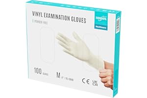 EUROPAPA® 100 Guantes De Vinilo Desechables, Sin LÁTex, Sin Polvo, En Tallas S, M, L Y XL, Disponibles (Amarillo Premium, M)