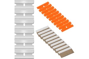 Flintronic 20 st skrapblad, 10 st metallskrapa och 10 st plastskrapor, ersättningsblad för bilskrapor, repfritt glasskrapblad