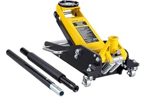 VEVOR Cric Rouleur 2 tonnes, Cric de Plancher Hydraulique à Profil Bas, Hauteur de Levage 80-370 mm, en Acier et Alu Robuste, Pompe de Levage Rapide à Double Piston, pour Lever Camion SUV Atelier