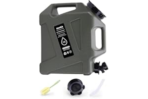 Umikk Bidón de agua de 12 litros con grifo y tapa de rosca, bidón de agua potable portátil multiusos tanque de agua, bidón de agua para camping sin BPA, tanque de agua con asa