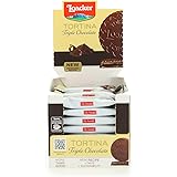 Loacker Tortina Triple Dark, Sottili Cialde di Wafer Ricoperte da Cioccolato Fondente con Cuore di Crema al Cacao Pregiato, F
