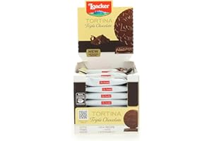 Loacker, Tortina Triple Dark, Sottili Cialde di Wafer Ricoperte da Cioccolato Fondente con Crema al Cacao Pregiato, Merenda e Snack, Formato Convenienza, Confezione da 24 Biscotti Monoporzione