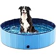 Jasonwell Foldable Dog Pet Bath Pool Collapsible Dog Pet Pool Bathing Tub Kiddie Pool for Dogs Cats and Kids (39.5inch.D x 11.8inch.H, Blue)