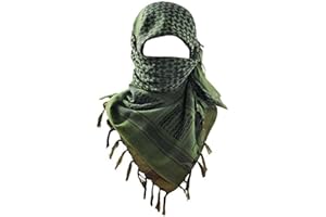 THE ART BOX Fazzoletto Da Collo Balaclava Militare Sciarpa Filo Arabo Foulard Uomo Abbigliamento Donna Arabo Kefiah Originale Palestinese Bandana Militare Free Palestine 110x110 Cms