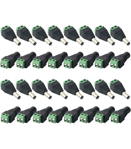 10 Connettori Jack Alimentazione 12V DC Maschio – Adattatore Per Telecamera CCTV DVR