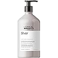 L'Oréal Professionnel Anti-Gelbstich Haarshampoo für weißes, graues & blondiertes Haar, Violett-Pigmente, Serie Expert, Silve